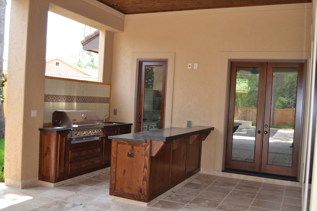 Entertain friends while you watch over the grill.