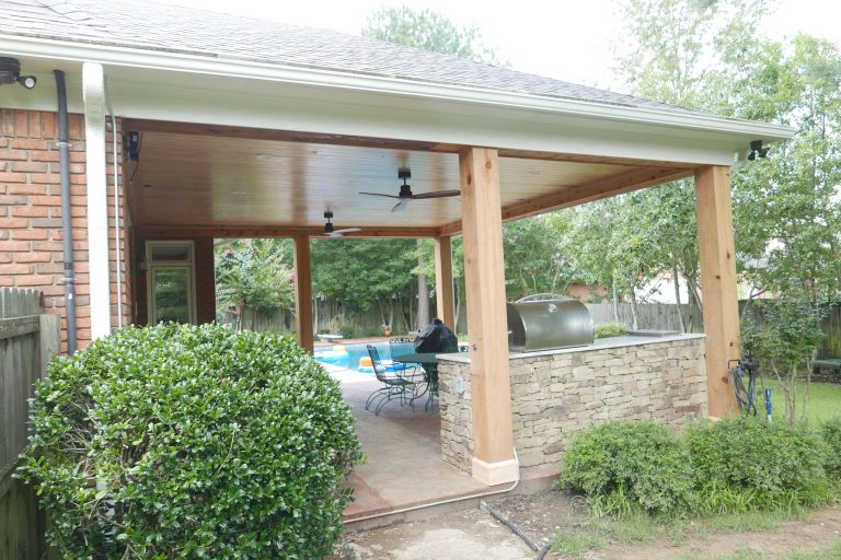 Entry from the yard into this new outdoor kitchen/entertainment area!