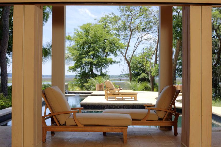 Example of a beach style pool design in Atlanta
