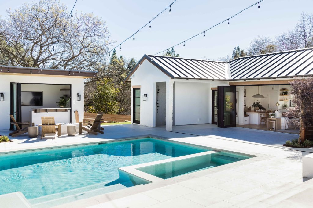 Example of a beach style pool design in Orange County