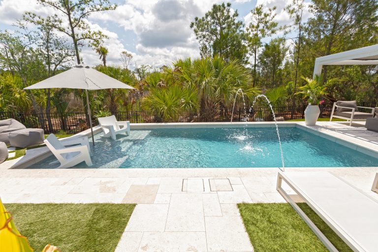 Example of a minimalist pool design in Charleston