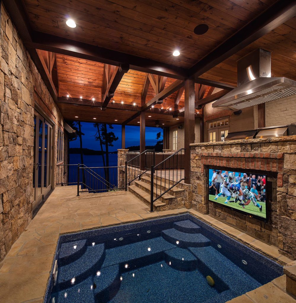 Example of a mountain style pool design in Other