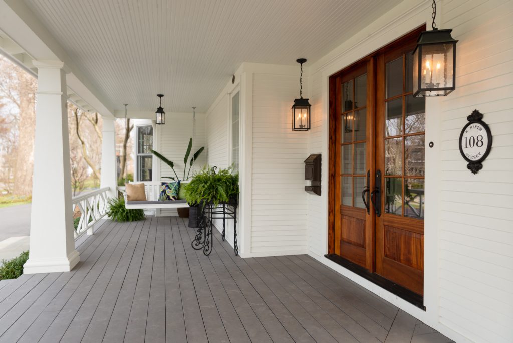 Finished renovation of Early American Farmhouse. Photo by Karen Knecht Photography