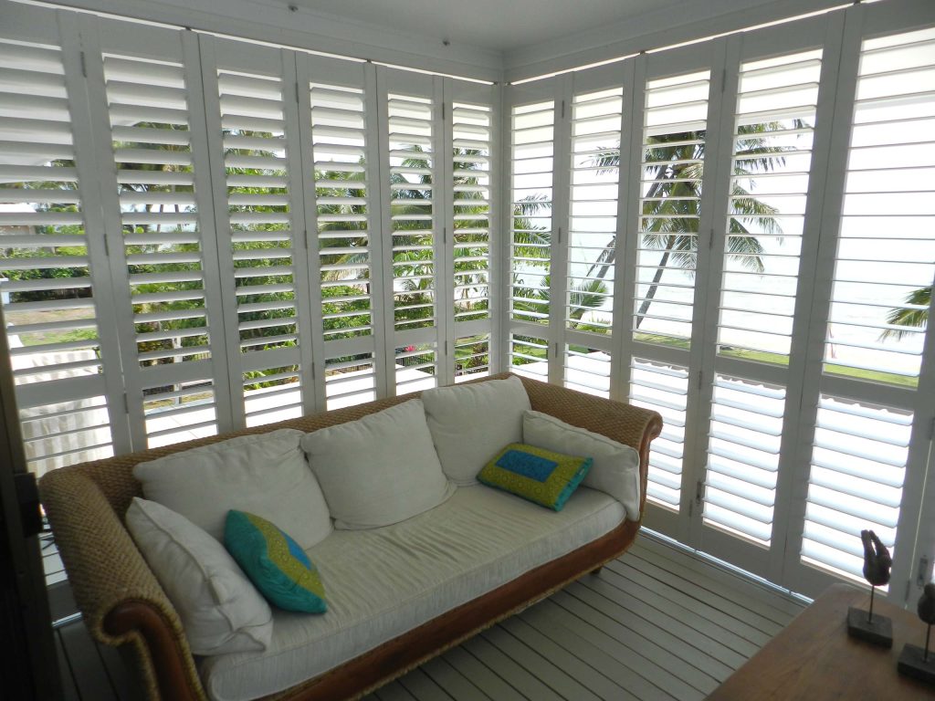 Folding outdoor shutters