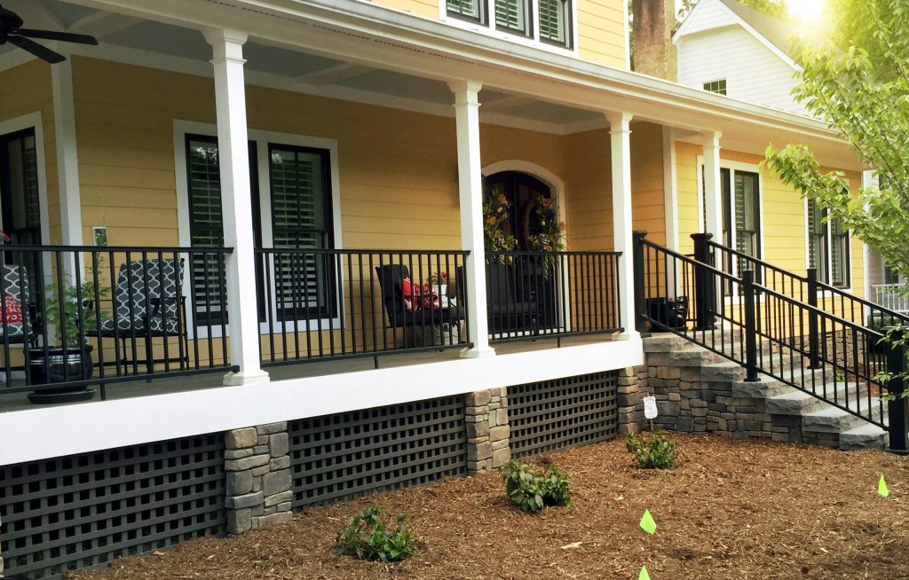 From robust extruded Aluminum AFCO Rail that will never rust, to sturdy, Pro-Lite Fiberglass Columns, AFCO products are built to work and last together for years to come. by AFCO Columns and Railings | Outdoor Photos | Porch | Landscaping | Landscape Design | Outdoor Living Space | Porch Design Ideas | Outdoor Living Space Ideas | Backyard Design