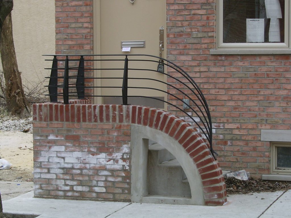 Front porch custom steel railing made by Capozzoli Stairworks, location: Philadelphia, PA. For more info please visit our website www.thecapo.us or contact us at 609-635-1265 by Capozzoli Stairworks | Outdoor Photos | Porch | Landscaping | Landscape Design | Outdoor Living Space | Porch Design Ideas | Outdoor Living Space Ideas | Backyard Design