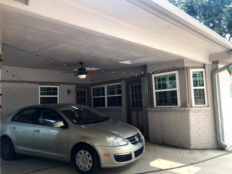 Garage - garage idea in Houston by M&H Design and Construction | Outdoor Photos | Porch | Landscaping | Landscape Design | Outdoor Living Space | Porch Design Ideas | Outdoor Living Space Ideas | Backyard Design