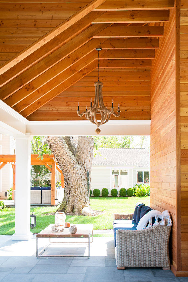 Hamptons Style Cabana Reading Area