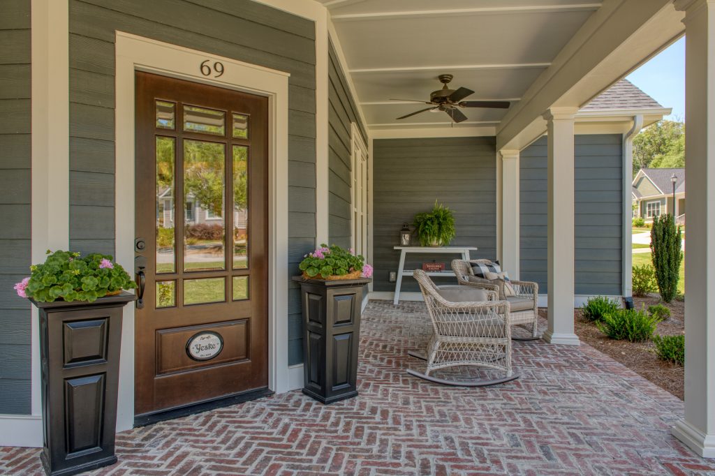 Herringbone Brick Paver Porch