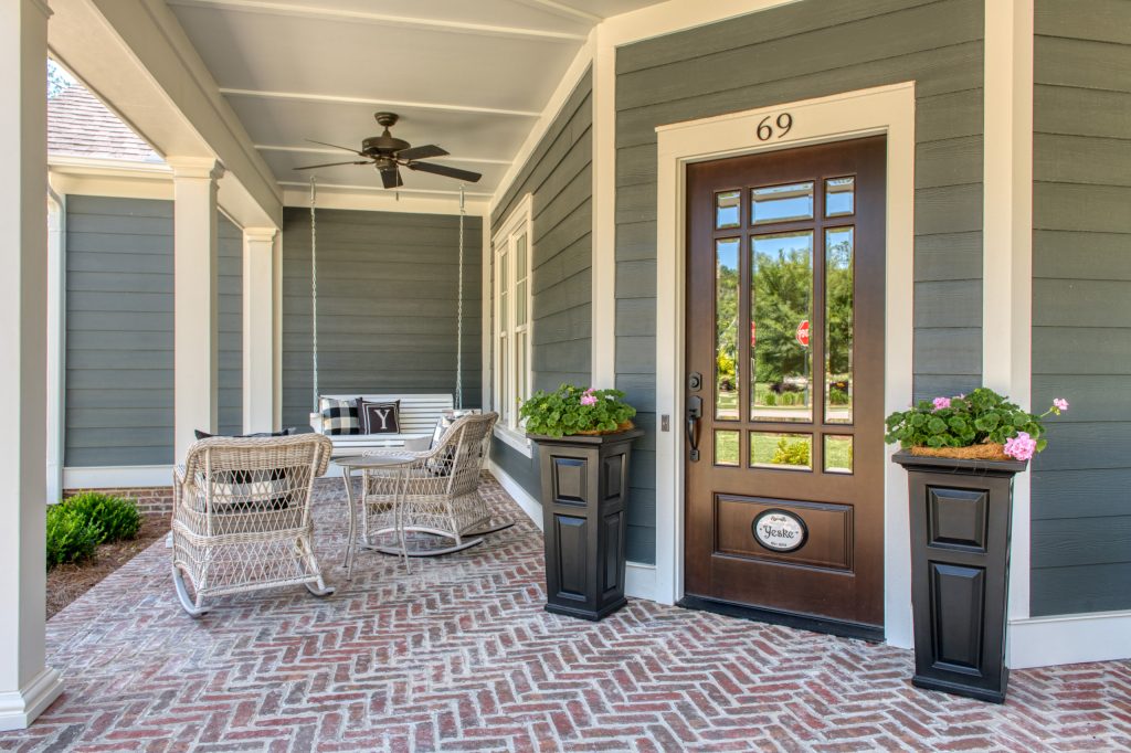 Herringbone Brick Paver Porch