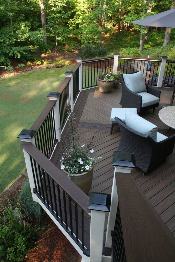 Huge elegant backyard deck photo in Atlanta