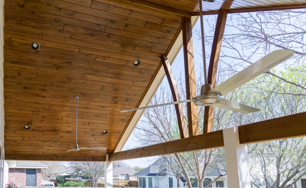 I think the ceiling is often overlooked, but with the right soffit it really transforms the outdoor space.