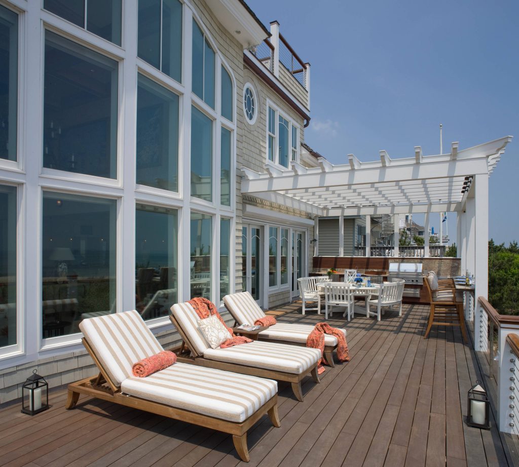 Inspiration for a coastal deck remodel in DC Metro by Bruce Palmer Coastal Design | Outdoor Photos | Porch | Landscaping | Landscape Design | Outdoor Living Space | Porch Design Ideas | Outdoor Living Space Ideas | Backyard Design