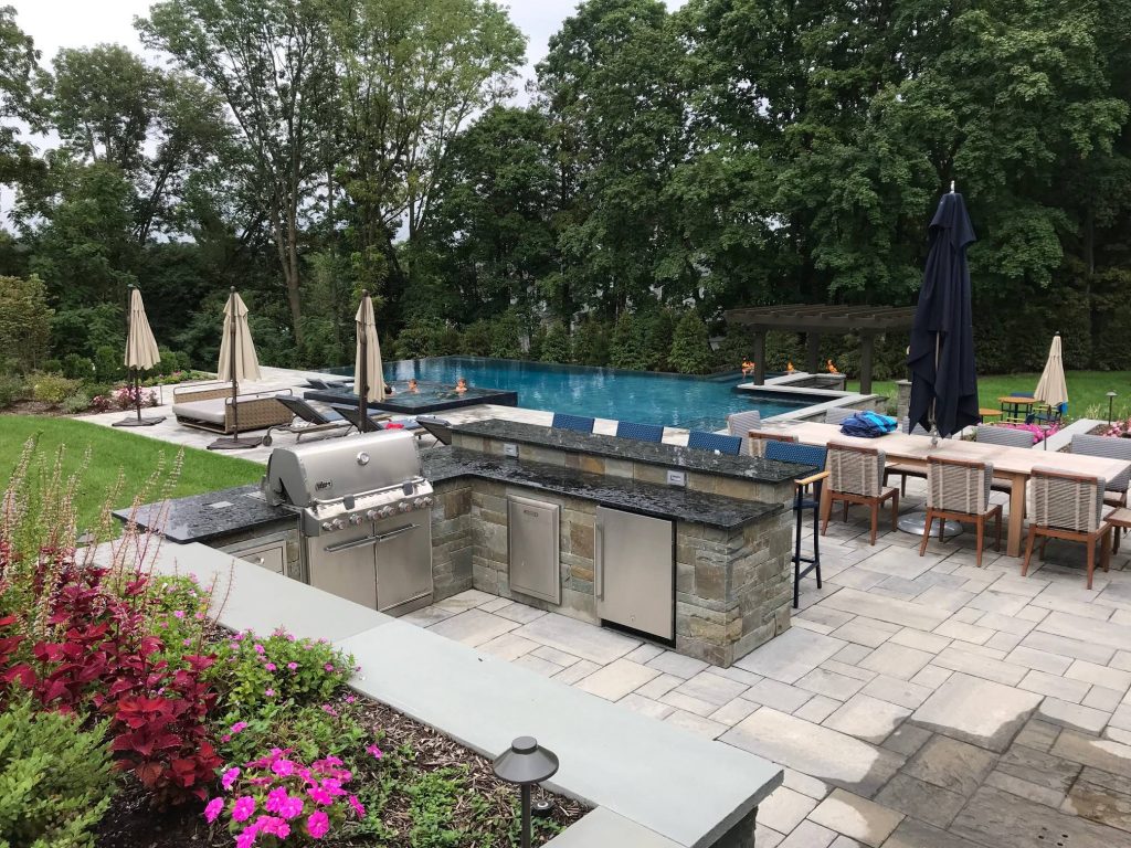 Inspiration for a coastal pool remodel in New York