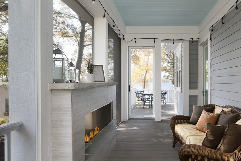 Inspiration for a coastal porch remodel in Milwaukee by Colby Construction | Outdoor Photos | Porch | Landscaping | Landscape Design | Outdoor Living Space | Porch Design Ideas | Outdoor Living Space Ideas | Backyard Design