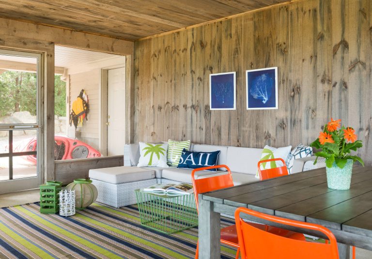 Inspiration for a coastal screened-in porch remodel in Boston with a roof extension by Blue Jay Design LLC | Outdoor Photos | Porch | Landscaping | Landscape Design | Outdoor Living Space | Porch Design Ideas | Outdoor Living Space Ideas | Backyard Design