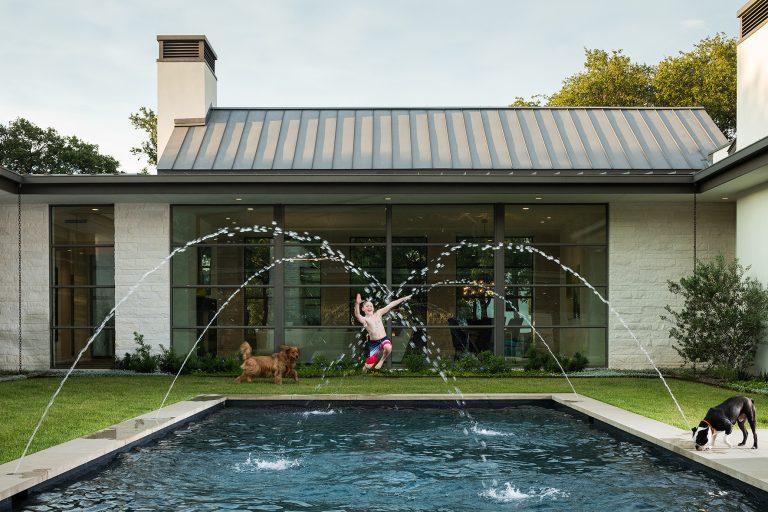 Inspiration for a contemporary pool remodel in Austin