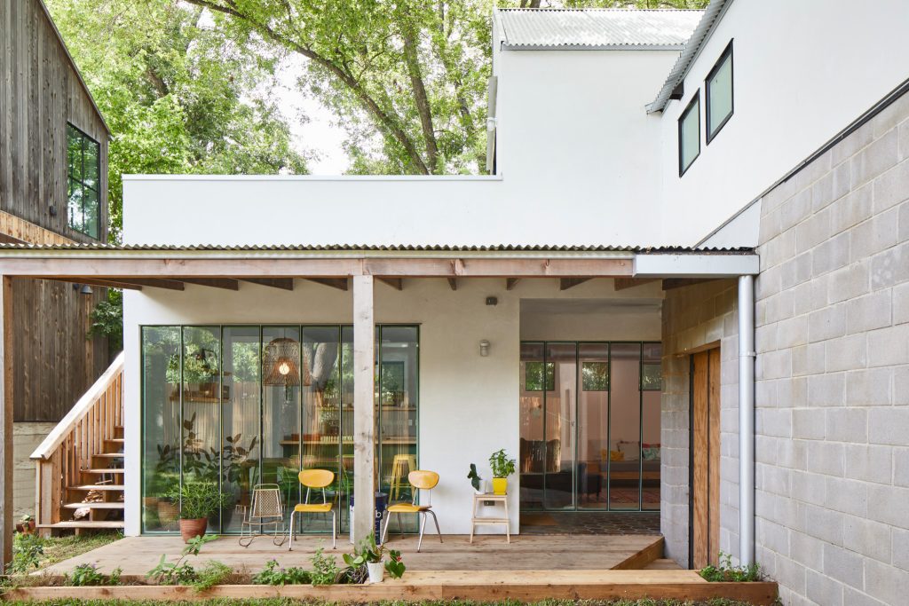 Inspiration for a contemporary porch remodel in Austin by Weston Scott Design | Outdoor Photos | Porch | Landscaping | Landscape Design | Outdoor Living Space | Porch Design Ideas | Outdoor Living Space Ideas | Backyard Design