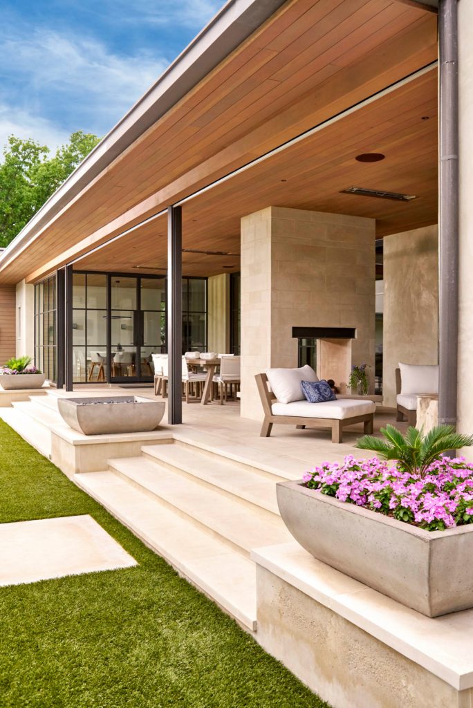 Inspiration for a contemporary porch remodel in Dallas by Lisa Teters Architecture | Outdoor Photos | Porch | Landscaping | Landscape Design | Outdoor Living Space | Porch Design Ideas | Outdoor Living Space Ideas | Backyard Design