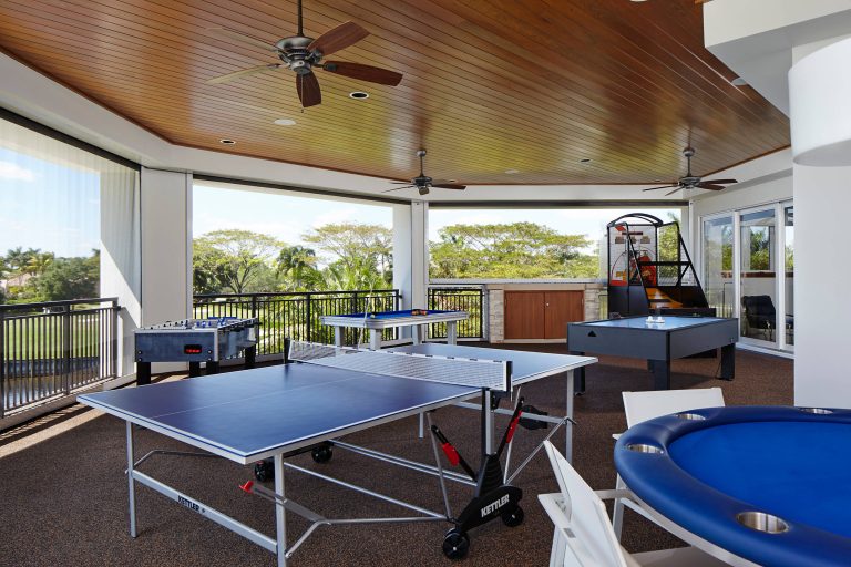 Inspiration for a contemporary porch remodel in Miami with a roof extension by Cudmore Builders | Outdoor Photos | Porch | Landscaping | Landscape Design | Outdoor Living Space | Porch Design Ideas | Outdoor Living Space Ideas | Backyard Design