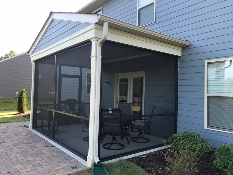 Inspiration for a contemporary screened-in back porch remodel in Charlotte by Deck Plus, LLC - Outdoor Additions | Outdoor Photos | Porch | Landscaping | Landscape Design | Outdoor Living Space | Porch Design Ideas | Outdoor Living Space Ideas | Backyard Design