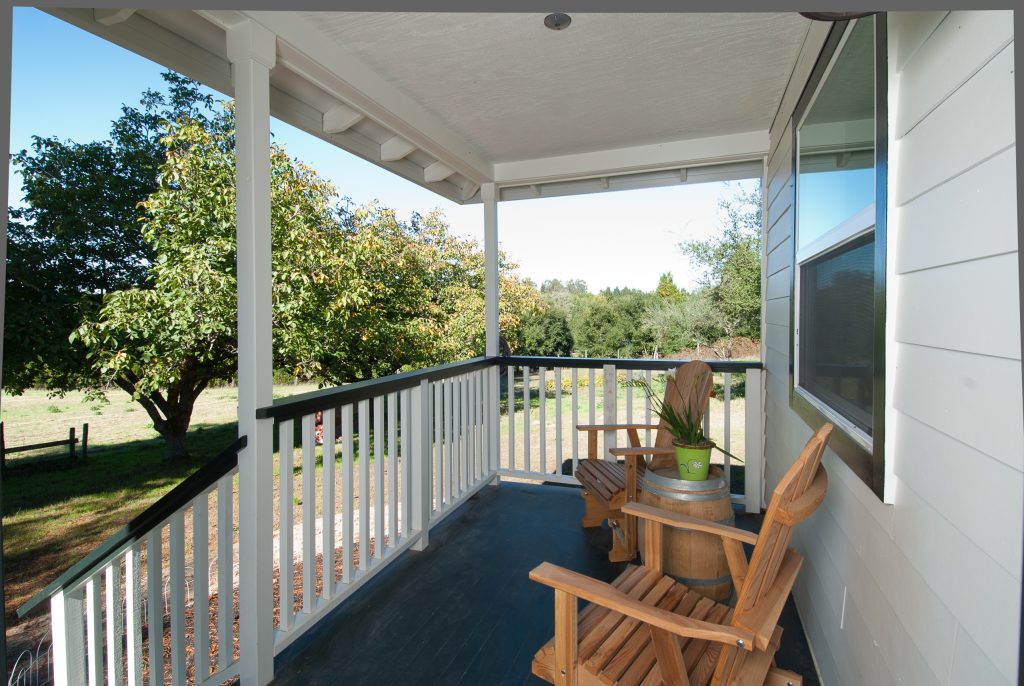 Inspiration for a cottage front porch remodel in San Francisco with a roof extension by Leff Construction Design/Build | Outdoor Photos | Porch | Landscaping | Landscape Design | Outdoor Living Space | Porch Design Ideas | Outdoor Living Space Ideas | Backyard Design