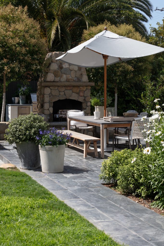Inspiration for a cottage patio kitchen remodel in Santa Barbara