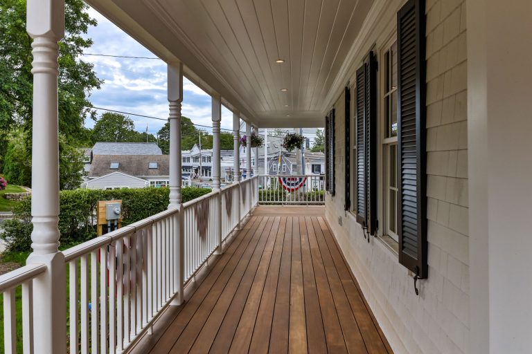 Inspiration for a cottage porch remodel in Boston by Coastline Construction Inc. | Outdoor Photos | Porch | Landscaping | Landscape Design | Outdoor Living Space | Porch Design Ideas | Outdoor Living Space Ideas | Backyard Design