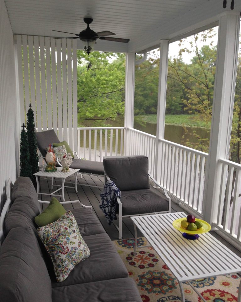 Inspiration for a cottage porch remodel in Cleveland by Dillene Vanaman | Outdoor Photos | Porch | Landscaping | Landscape Design | Outdoor Living Space | Porch Design Ideas | Outdoor Living Space Ideas | Backyard Design