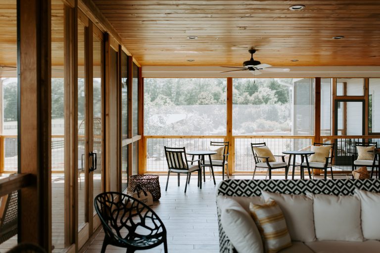 Inspiration for a cottage porch remodel in Other by Maggie Vollrath Design | Outdoor Photos | Porch | Landscaping | Landscape Design | Outdoor Living Space | Porch Design Ideas | Outdoor Living Space Ideas | Backyard Design