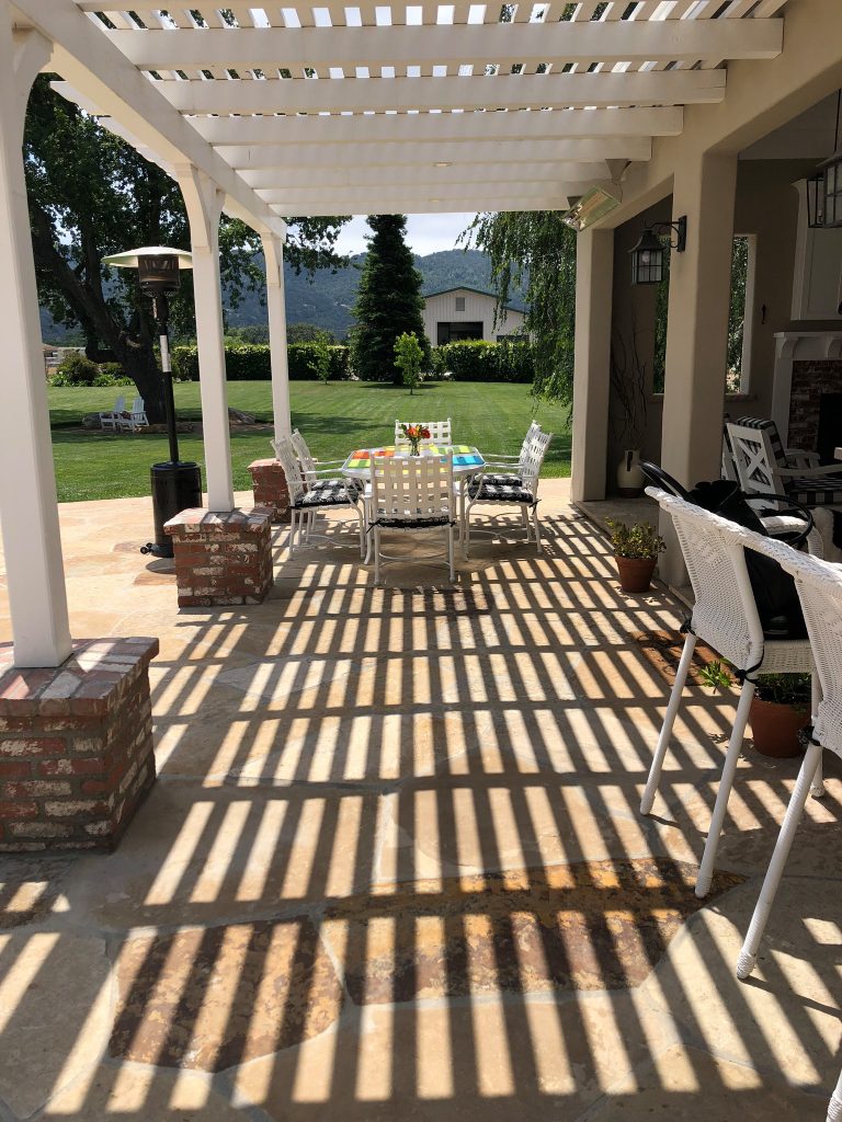 Inspiration for a cottage porch remodel in San Luis Obispo by Lisa Krempasky Design. ASID; Affiliate member | Outdoor Photos | Porch | Landscaping | Landscape Design | Outdoor Living Space | Porch Design Ideas | Outdoor Living Space Ideas | Backyard Design