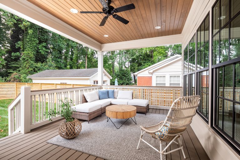 Inspiration for a country porch remodel in Charlotte by Pike Properties | Outdoor Photos | Porch | Landscaping | Landscape Design | Outdoor Living Space | Porch Design Ideas | Outdoor Living Space Ideas | Backyard Design