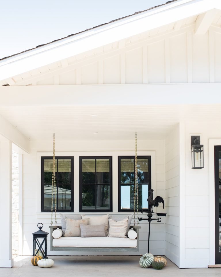Inspiration for a country porch remodel in Los Angeles with a roof extension by Norman Design Group, Inc. | Outdoor Photos | Porch | Landscaping | Landscape Design | Outdoor Living Space | Porch Design Ideas | Outdoor Living Space Ideas | Backyard Design