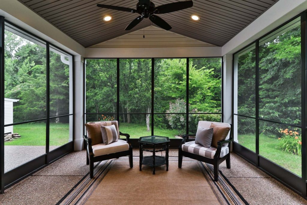 Inspiration for a country porch remodel in St Louis by Becky Trent | Outdoor Photos | Porch | Landscaping | Landscape Design | Outdoor Living Space | Porch Design Ideas | Outdoor Living Space Ideas | Backyard Design