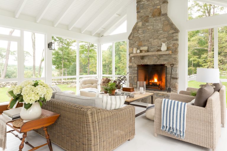 Inspiration for a farmhouse porch remodel in New York by Joshua Smith Inc | Outdoor Photos | Porch | Landscaping | Landscape Design | Outdoor Living Space | Porch Design Ideas | Outdoor Living Space Ideas | Backyard Design