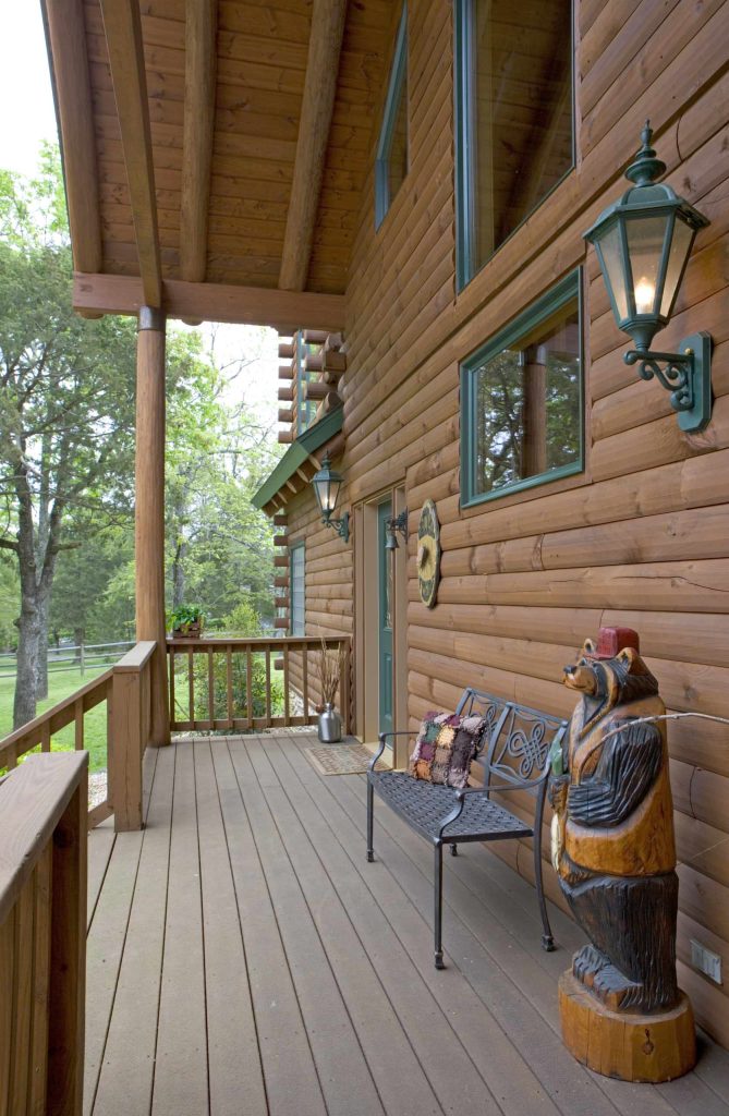 Inspiration for a front porch remodel in Other with decking and a roof extension by Timberoc Construction | Outdoor Photos | Porch | Landscaping | Landscape Design | Outdoor Living Space | Porch Design Ideas | Outdoor Living Space Ideas | Backyard Design