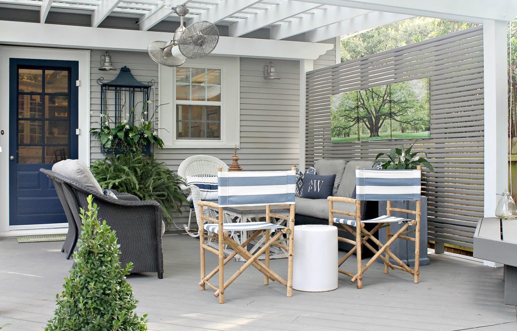 Inspiration for a large craftsman back porch remodel in New Orleans with decking and a pergola by Jackson Construction, Inc. | Outdoor Photos | Porch | Landscaping | Landscape Design | Outdoor Living Space | Porch Design Ideas | Outdoor Living Space Ideas | Backyard Design