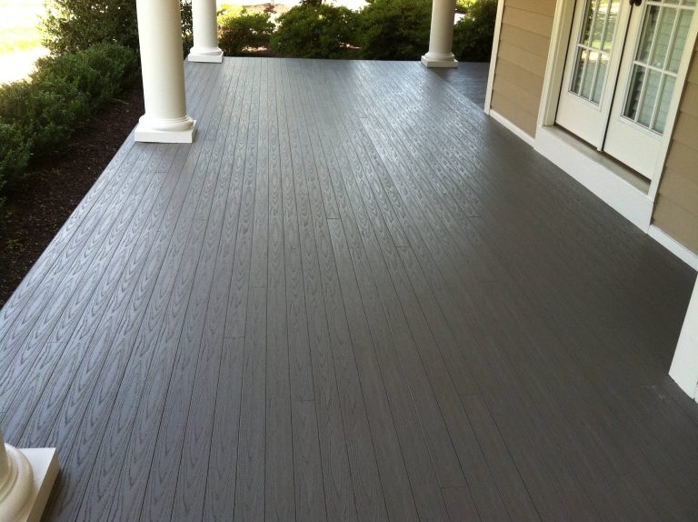 Inspiration for a large modern front porch remodel in Other with decking and a roof extension by Cardinal Home Center | Outdoor Photos | Porch | Landscaping | Landscape Design | Outdoor Living Space | Porch Design Ideas | Outdoor Living Space Ideas | Backyard Design