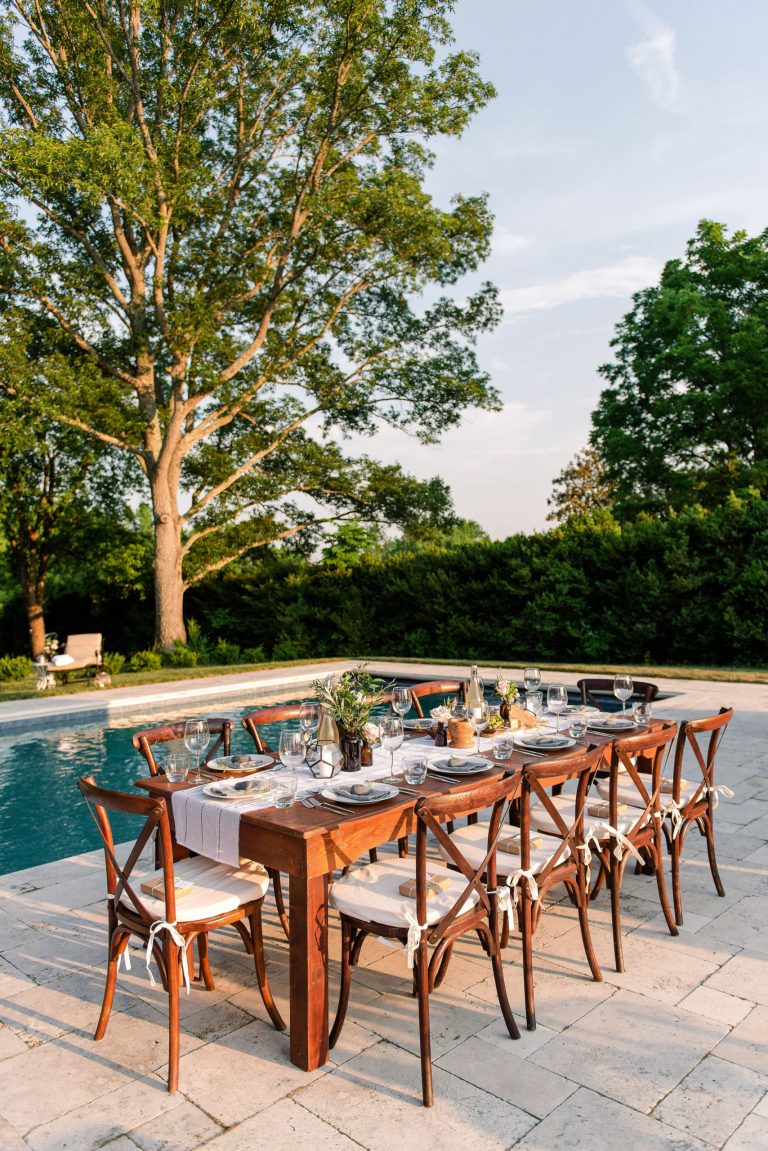 Inspiration for a large timeless backyard stone and rectangular pool remodel in Richmond