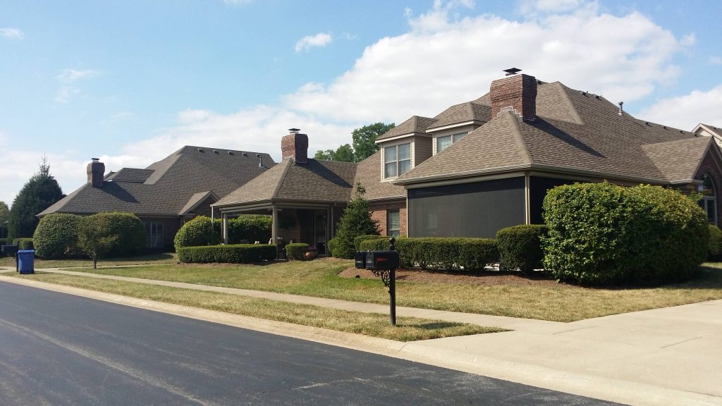 Inspiration for a large timeless concrete paver screened-in back porch remodel in Louisville with a roof extension by Screens of Kentucky, LLC | Outdoor Photos | Porch | Landscaping | Landscape Design | Outdoor Living Space | Porch Design Ideas | Outdoor Living Space Ideas | Backyard Design