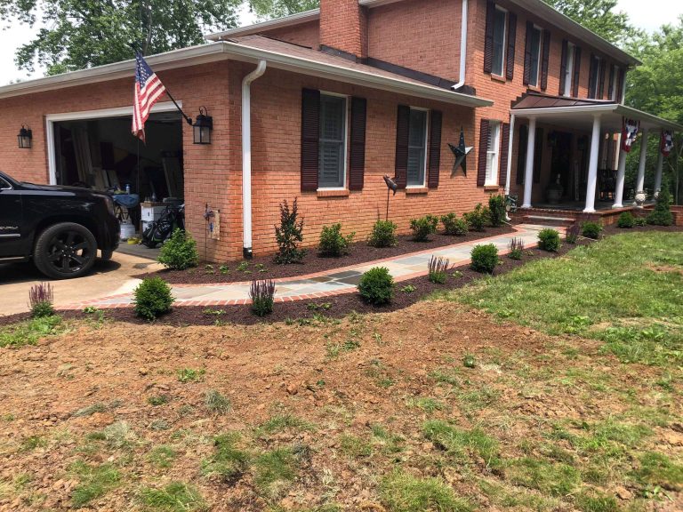 Inspiration for a large timeless stone front porch remodel in Other by HaiJoe Stamped Concrete Patios and Decks | Outdoor Photos | Porch | Landscaping | Landscape Design | Outdoor Living Space | Porch Design Ideas | Outdoor Living Space Ideas | Backyard Design