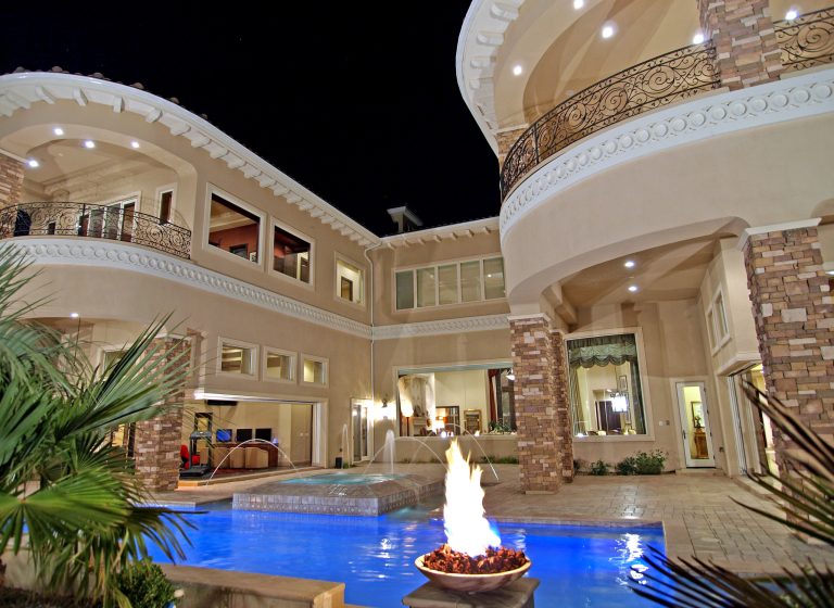 Inspiration for a mediterranean pool remodel in Las Vegas