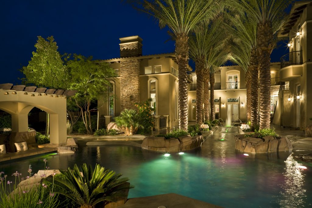 Inspiration for a mediterranean pool remodel in Las Vegas