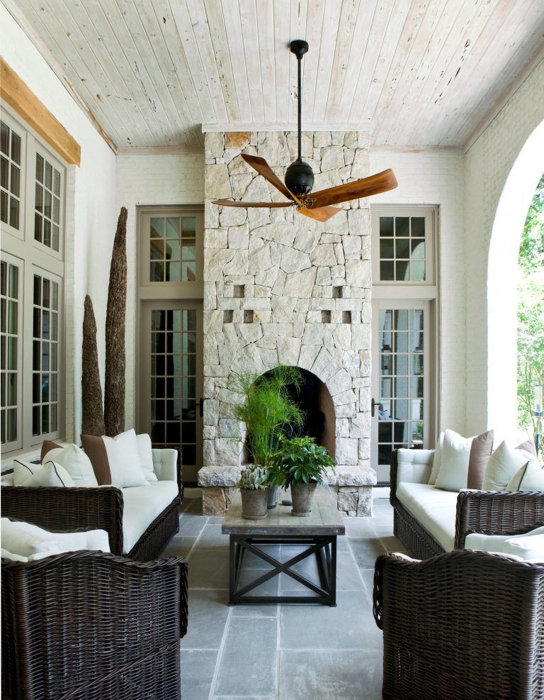 Inspiration for a mediterranean porch remodel in Atlanta by Beth Webb Interiors | Outdoor Photos | Porch | Landscaping | Landscape Design | Outdoor Living Space | Porch Design Ideas | Outdoor Living Space Ideas | Backyard Design