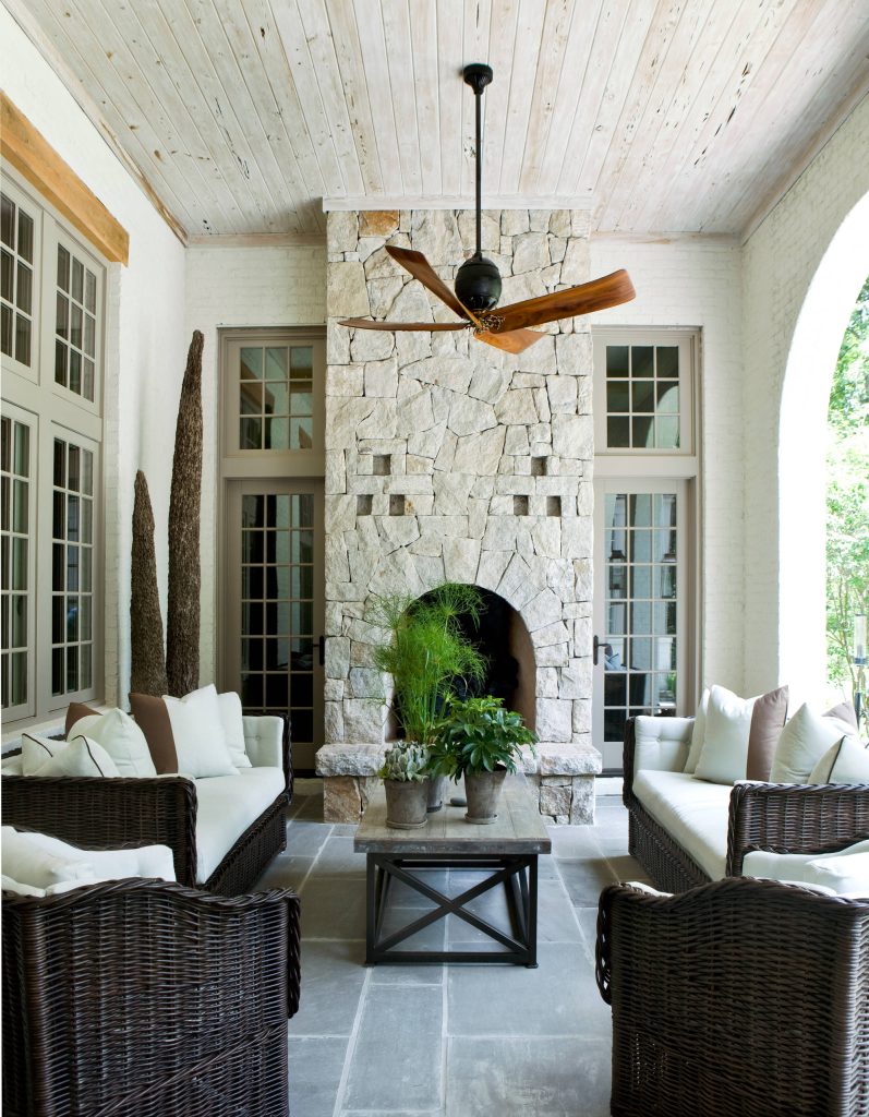 Inspiration for a mediterranean porch remodel in Atlanta by Beth Webb Interiors | Outdoor Photos | Porch | Landscaping | Landscape Design | Outdoor Living Space | Porch Design Ideas | Outdoor Living Space Ideas | Backyard Design