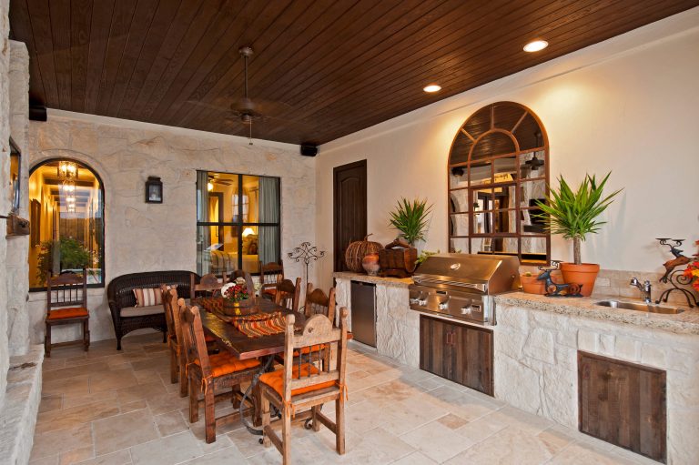 Inspiration for a mediterranean porch remodel in Austin by Cord Shiflet | Outdoor Photos | Porch | Landscaping | Landscape Design | Outdoor Living Space | Porch Design Ideas | Outdoor Living Space Ideas | Backyard Design