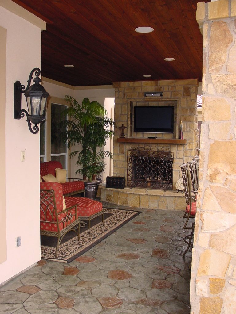 Inspiration for a mediterranean porch remodel in Dallas by Angler Remodeling and Exteriors | Outdoor Photos | Porch | Landscaping | Landscape Design | Outdoor Living Space | Porch Design Ideas | Outdoor Living Space Ideas | Backyard Design