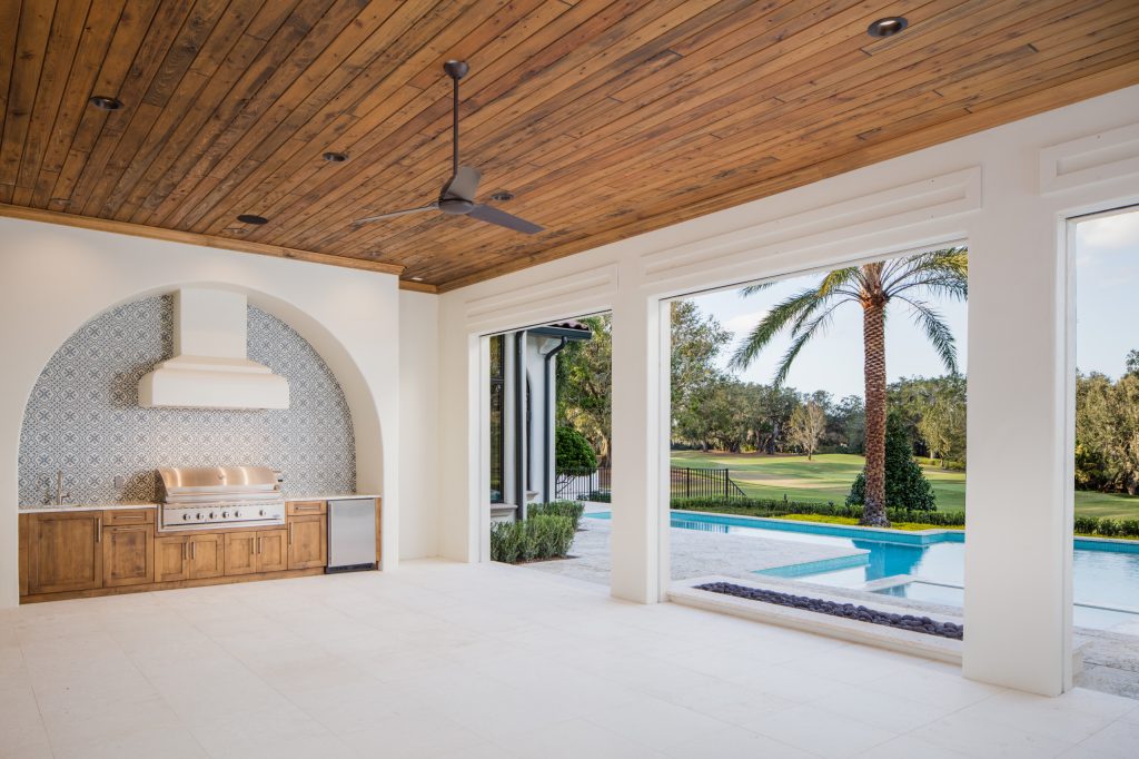 Inspiration for a mediterranean porch remodel in Jacksonville by Terry L Irwin Architects | Outdoor Photos | Porch | Landscaping | Landscape Design | Outdoor Living Space | Porch Design Ideas | Outdoor Living Space Ideas | Backyard Design