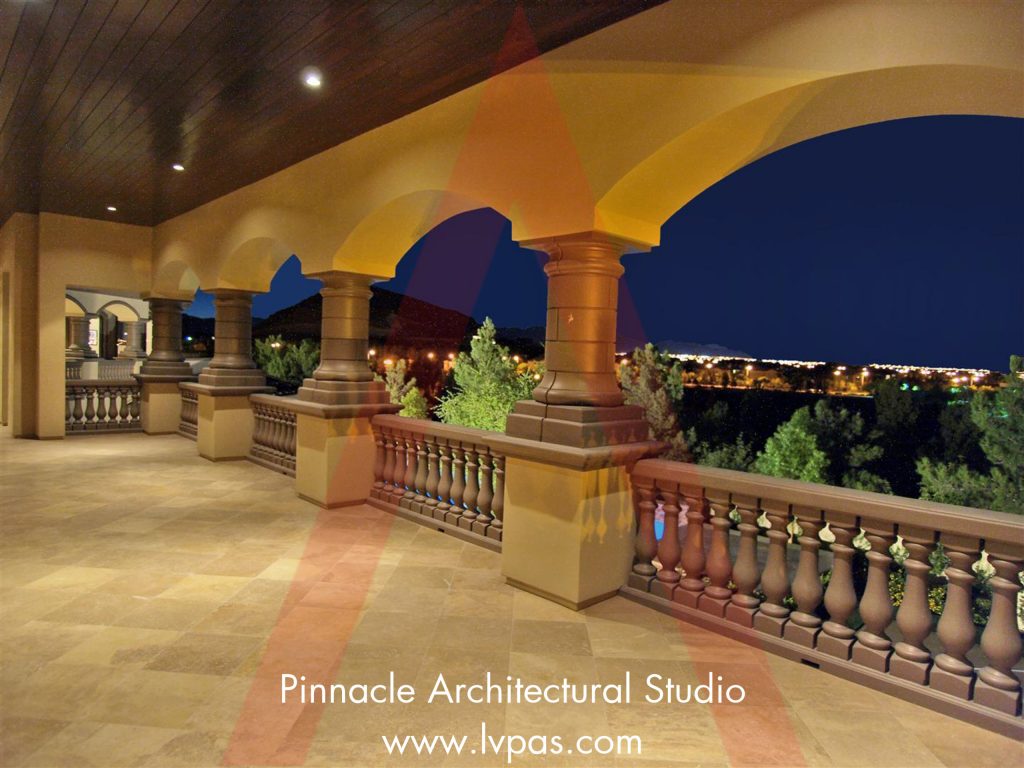 Inspiration for a mediterranean porch remodel in Las Vegas by Pinnacle Architectural Studio | Outdoor Photos | Porch | Landscaping | Landscape Design | Outdoor Living Space | Porch Design Ideas | Outdoor Living Space Ideas | Backyard Design