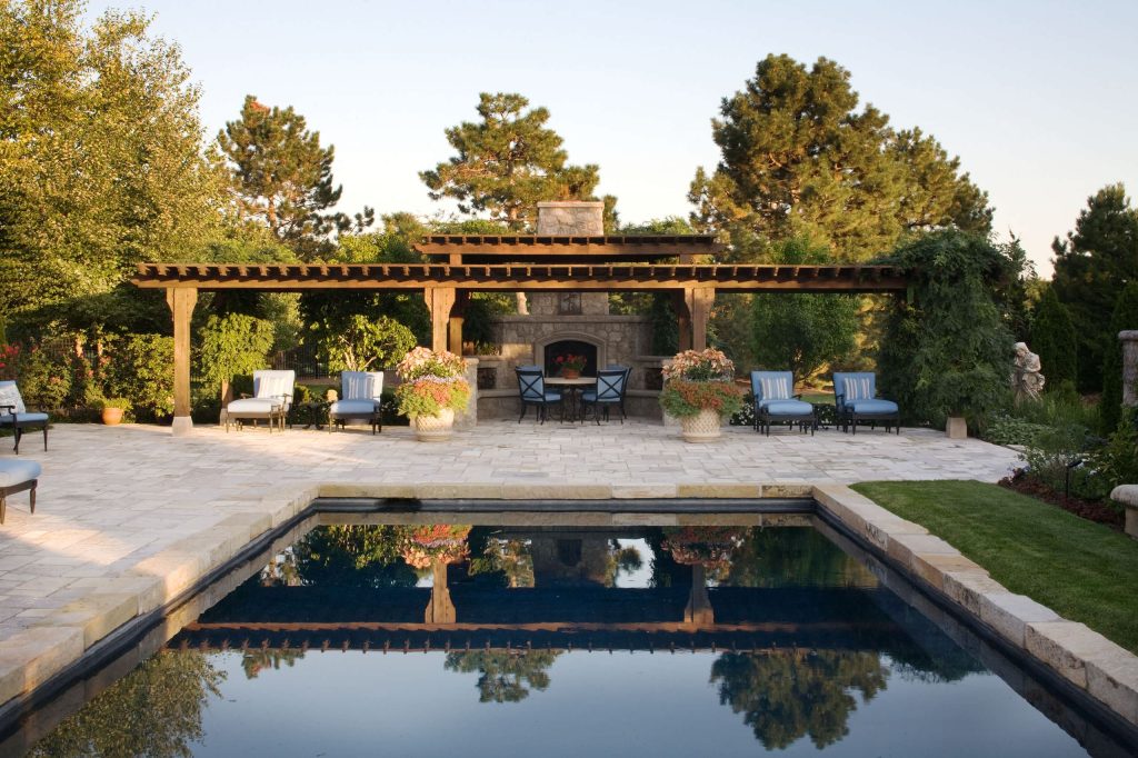 Inspiration for a mediterranean rectangular pool remodel in Wichita